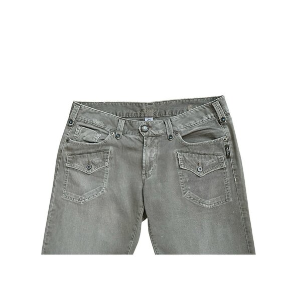 SILVER JEANS Womens Size 32 Olive Green GI Distressed Low Rise Bermuda Shorts - Picture 4 of 8